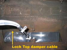 Lock top damper cable